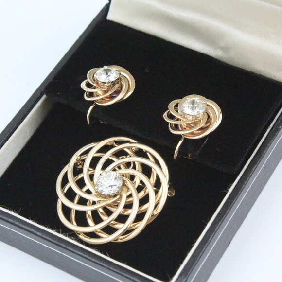 F & F Felger For Tiffany & Co 14K Gold 3.36 Carats Diamond VS1 S1 Jewelry Suite - Picture 4 of 16